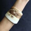 Faux Ivory Patterned Cuff - Size Medium