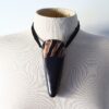 Black & Zebra Pattern Pendant Necklace