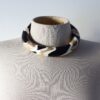 Faux Ivory & Black Choker Necklace