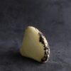 Faux Ivory & Black Ring Size 7