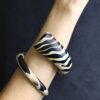 Zebra Pattern Snake Cuff - Size M