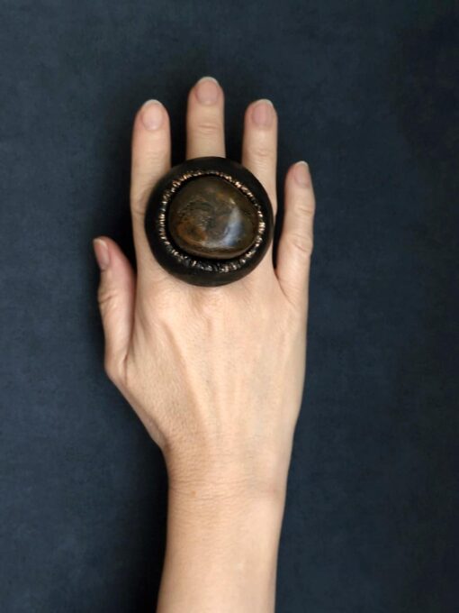 Stromatolite Stone Ring Size 9 - Image 3