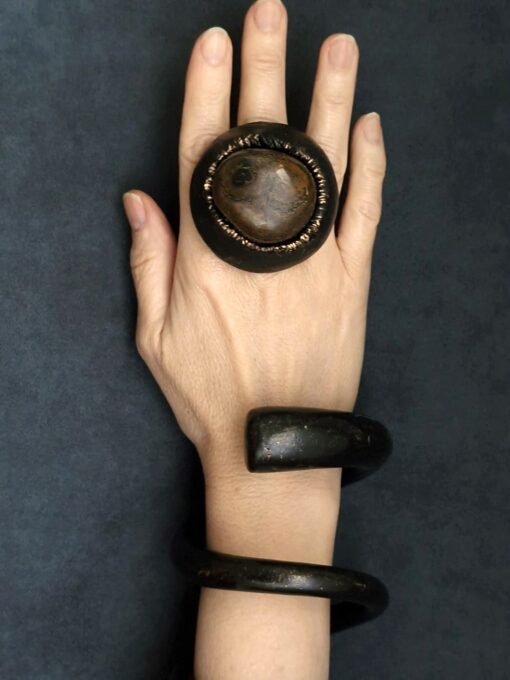 Stromatolite Stone Ring Size 9 - Image 5