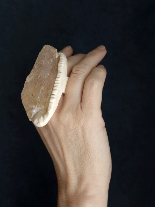 Rock Crystal Pointer Ring Size 6.5