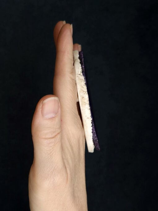 Sliced Agate Stone Ring - Size 7 - Image 4