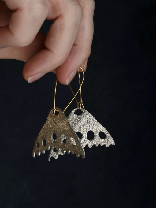 White Bronze Plated Alloy Earrings - Image 2