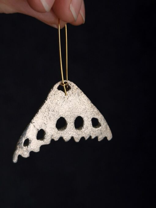 White Bronze Plated Alloy Earrings
