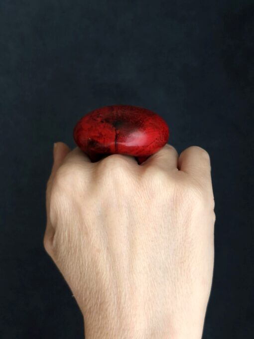 Red Statement Ring Size 6.5 - Image 2