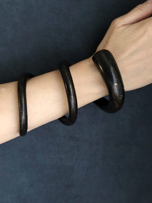 Dark Baroque Double Wrap Snake Cuff Size S - Image 2