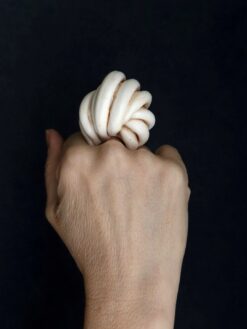 Vegan Ivory Sculptured Ring Size 7