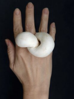 Vegan Ivory Sculptured Ring Size 7