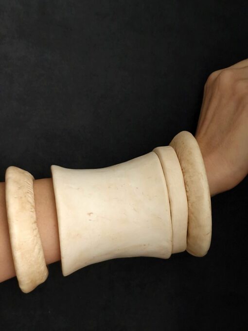 Vegan Ivory Bangle Stack Size M (Set of 4)