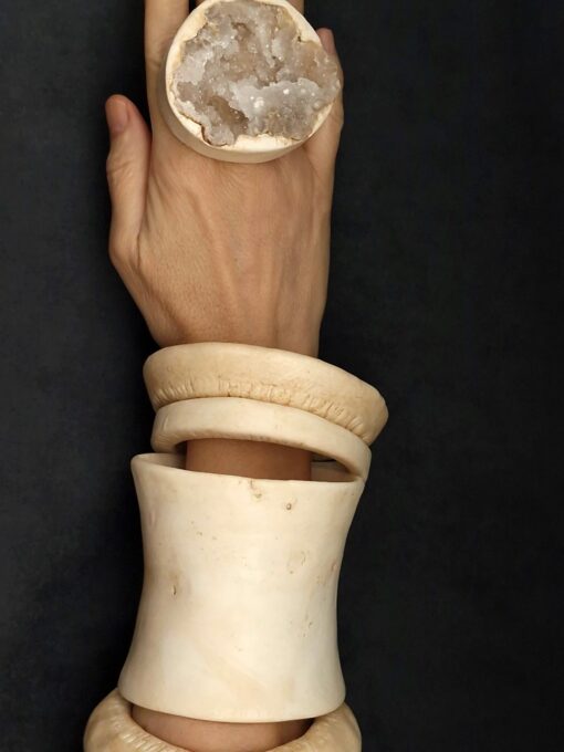 Vegan Ivory Bangle Stack Size M (Set of 4) - Image 4