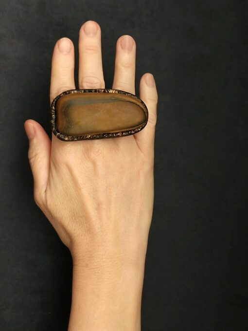 Tigers Eye Stone Ring Size 8.5 - Image 2