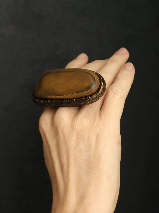 Tigers Eye Stone Ring Size 8.5 - Image 3