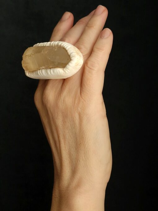 Rock Crystal Pointer Stone Ring Size 6 - Image 3
