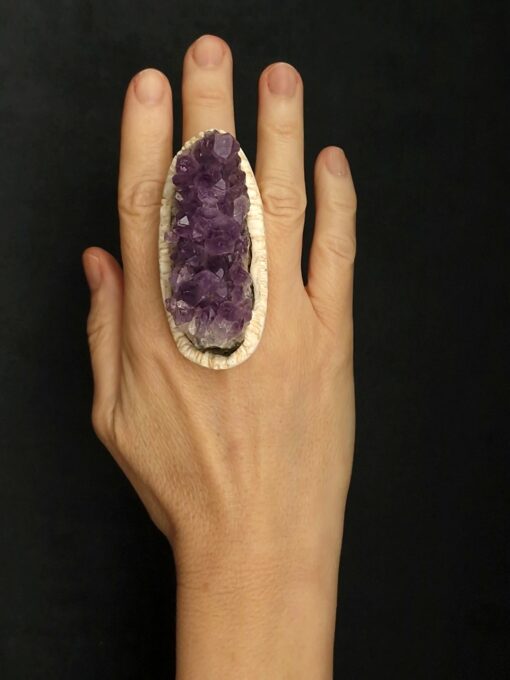 Amethyst Stone Ring Size 9 - Image 3