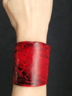 Red & Black Statement Cuff Size S - M