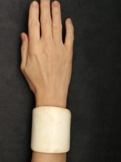 Vegan Ivory Flat Cuff Size M
