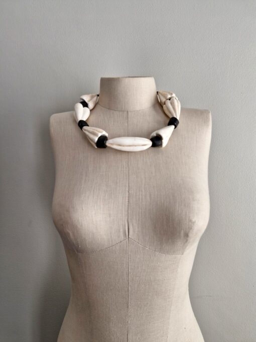 Vegan Ivory & Black Necklace - Image 3