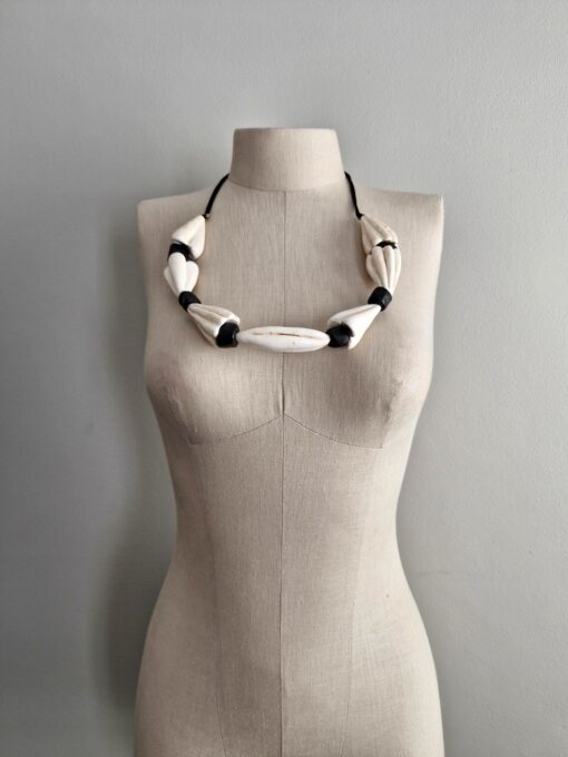 Vegan Ivory & Black Necklace - Image 5