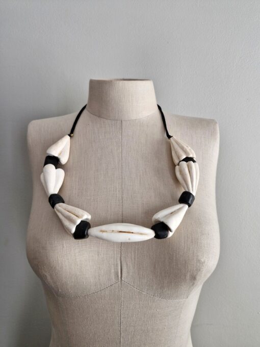Vegan Ivory & Black Necklace - Image 6