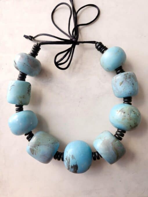 Adjustable Blue & Black Necklace
