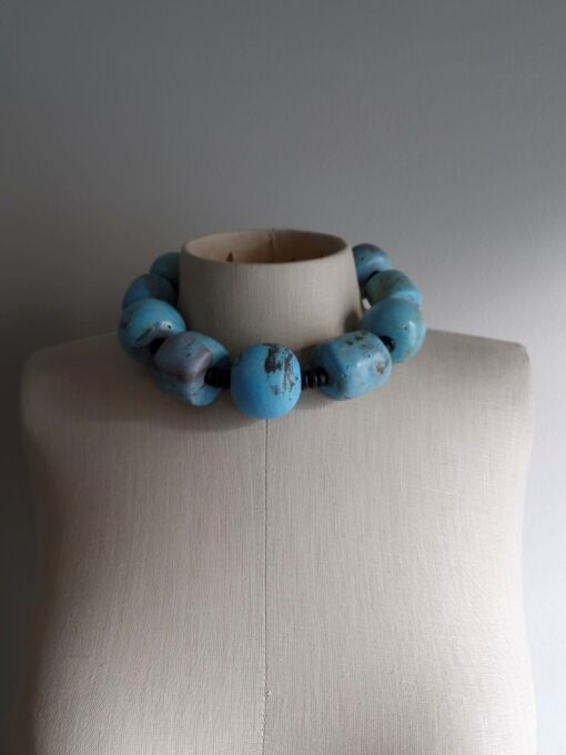 Adjustable Blue & Black Necklace - Image 3