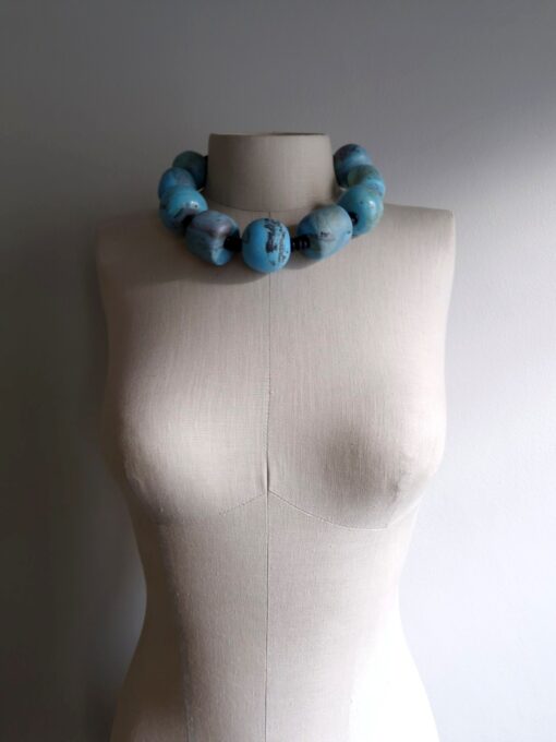 Adjustable Blue & Black Necklace - Image 5