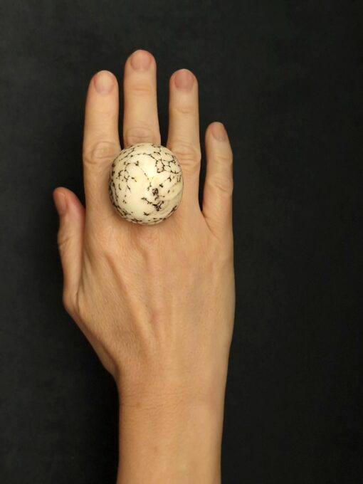 Vegan Ivory Ring Size 7 - Image 2