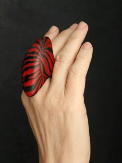 Red & Black Ring Size 7.5