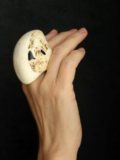 Vegan Ivory & Black Ring Size 9.5