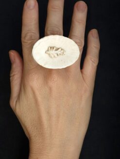 Vegan Ivory Roman Ring Size 7.5