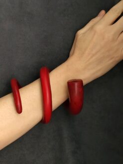 Red Snake Cuff Size L