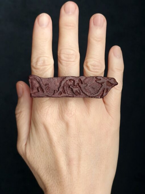 Brown Sculptured Ring Size 9