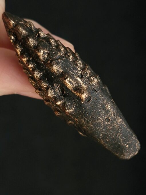 Black with Gold Sheen Sculptured Ring Size 8.5 - Image 3
