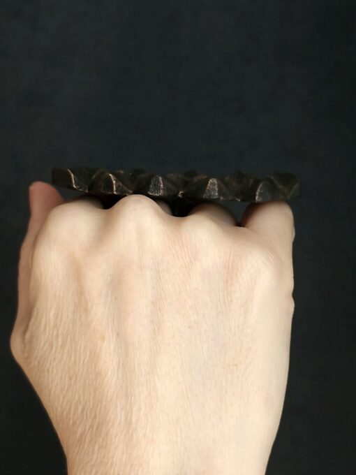 Black with Gold Sheen Sculptured Ring Size 6.5 - Image 2