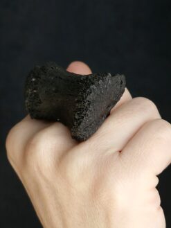 Black Sculptured Ring Size 8.5
