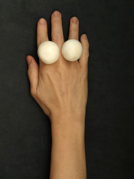 Vegan Ivory Sculptured Ring Size 7 - Image 4
