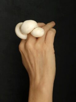 Vegan Ivory Sculptured Ring Size 8