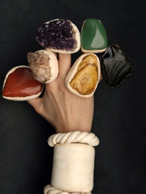 Aventurine Stone Ring Size 9 - Image 5