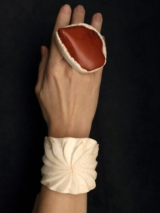 Red Jasper Stone Ring Size 6.5 - Image 5