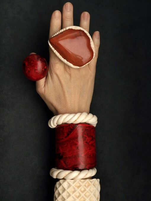 Red Jasper Stone Ring Size 6.5 - Image 8