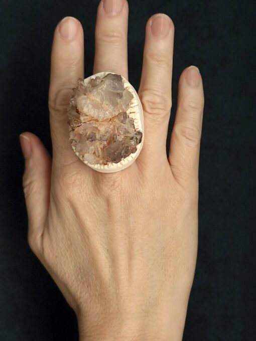 Orange River Crystal Ring Size 10 - Image 2
