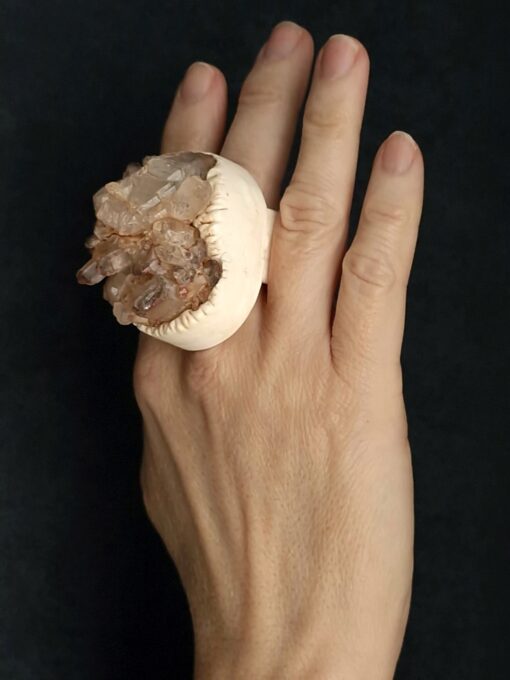 Orange River Crystal Ring Size 10 - Image 3