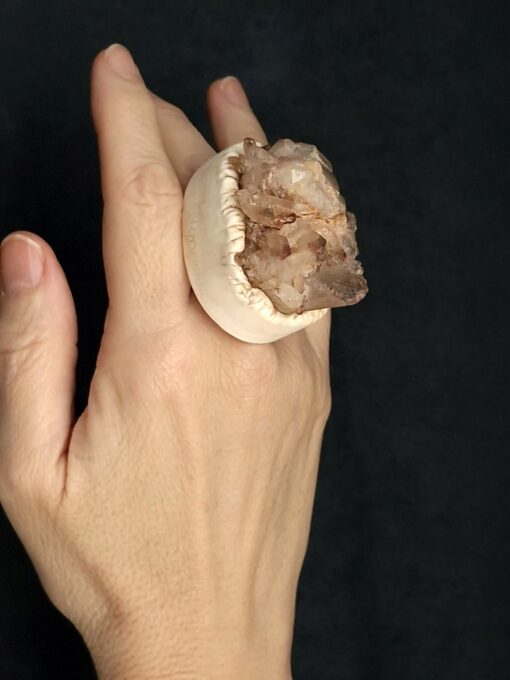 Orange River Crystal Ring Size 10