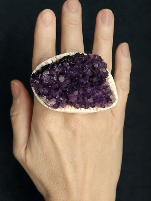 Amethyst Stone Ring Size 7.5 - Image 2