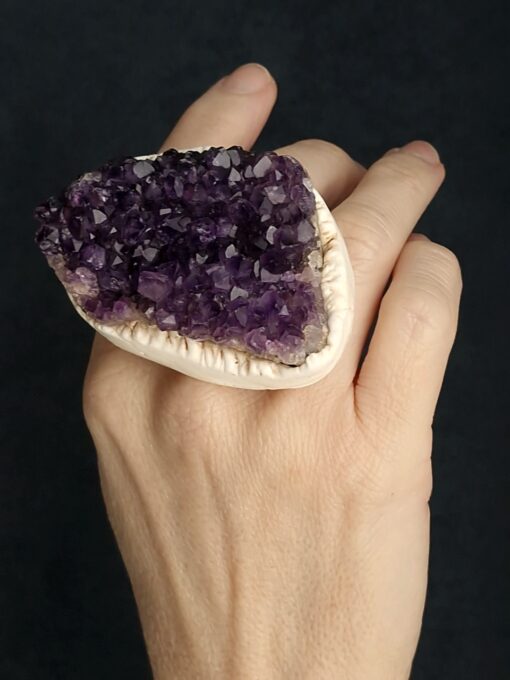 Amethyst Stone Ring Size 7.5 - Image 3