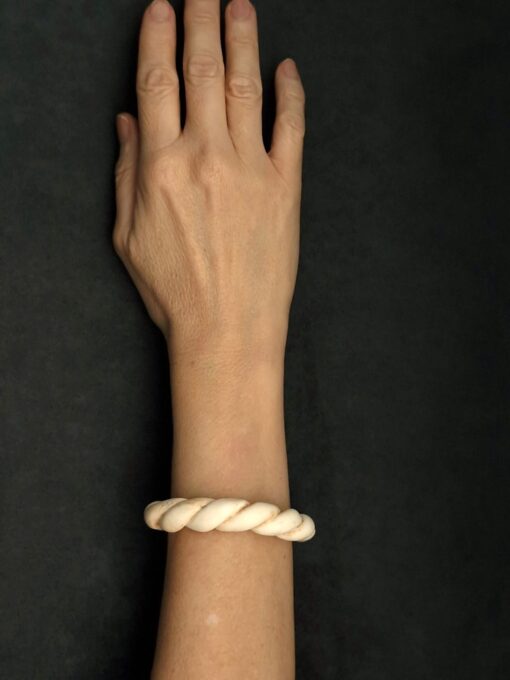 Vegan Ivory Twisted Cuff Size Medium - Image 2