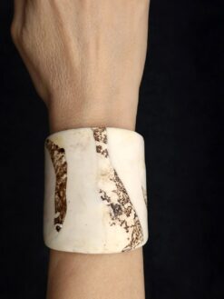 Vegan Ivory Flat Cuff - Adjustable Size (S to L)